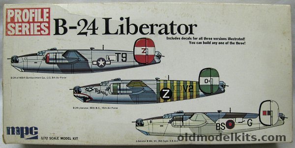 MPC 1/72 B-24D Liberator Profile Series - 466th BG 8th AF / 98th BG 15th AF / Liberator B Mk. VI 356 Sq SEAC, 2-2001-200 plastic model kit
